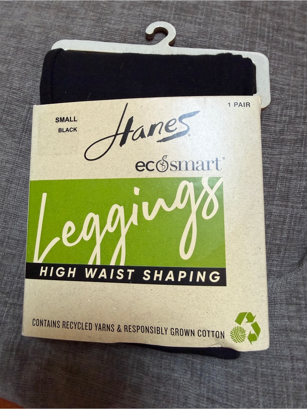NWT HANES Leggings  Small EcoSmart High Waist Shaping Leggings - Black. Orig$30